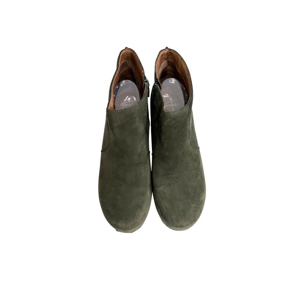 Dansko Maria Leather Ankle Boots Green EU 42/US 11.5 Comfort Chic Clogs